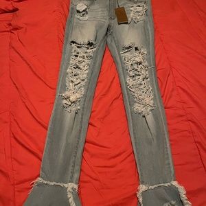 Aphrodite ripped flare jeans